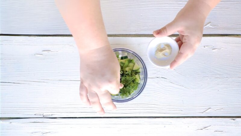 Green Goddess Bowl With Garlic Ginger Soy Sauce Dressing Sprig And Flours