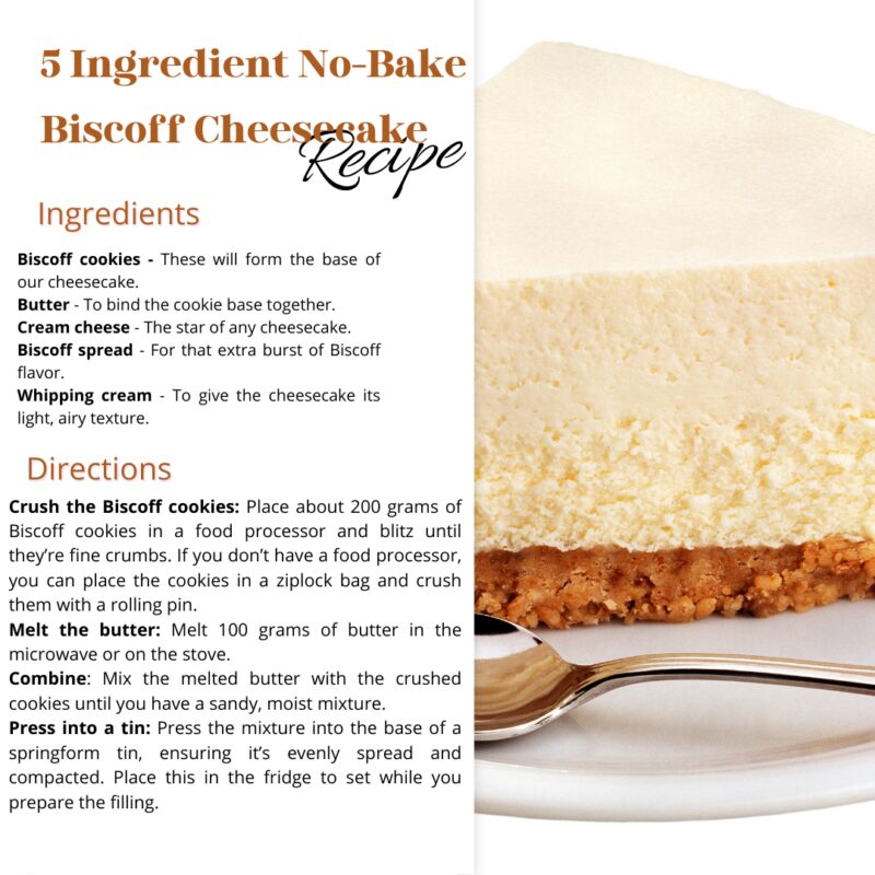 5 Ingredient No-Bake Biscoff Cheesecake