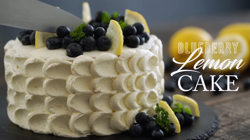 Blueberry-Lemon-Cake-with-Swiss-Meringue-Buttercream