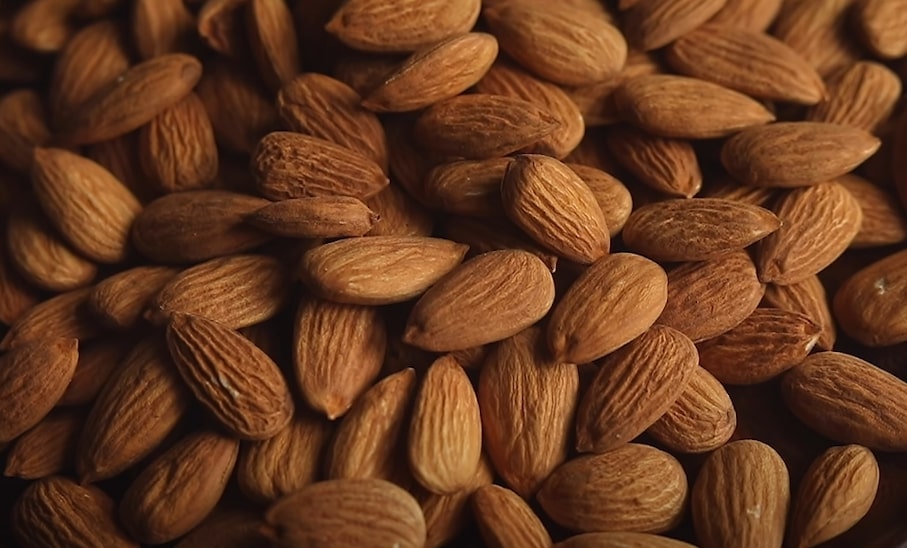 Almonds on the table