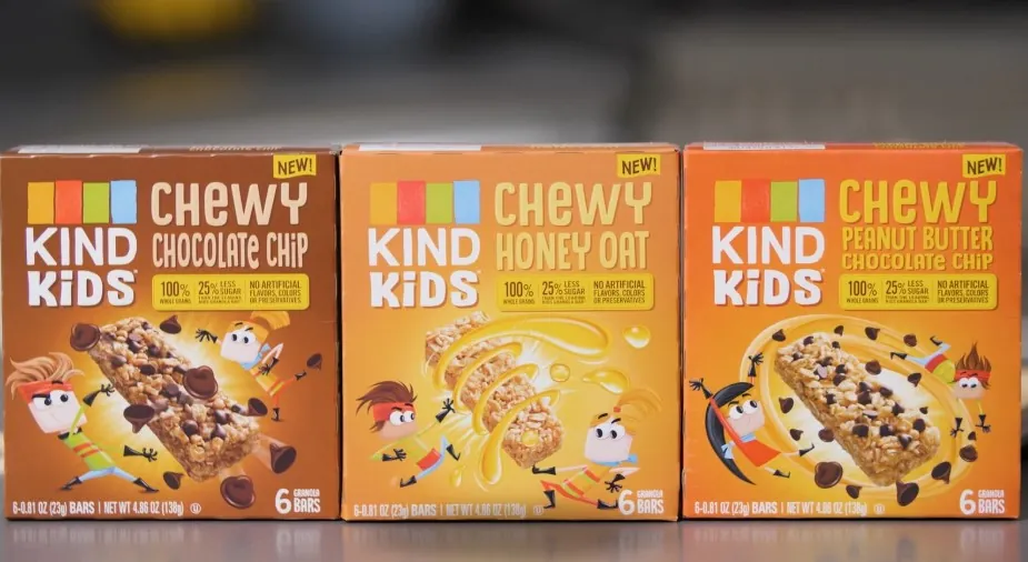 Three KIND cereal boxes