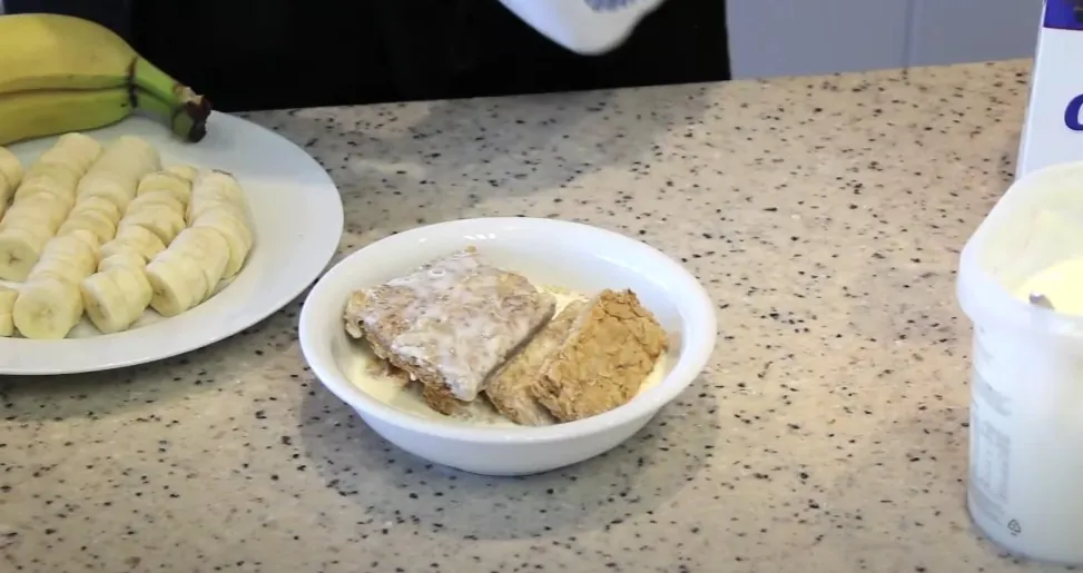 Weetabix in a bowl full of milk