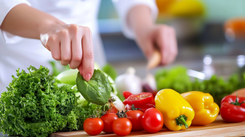 Fresh Veggies Being Prepped for Quick, Easy Meals